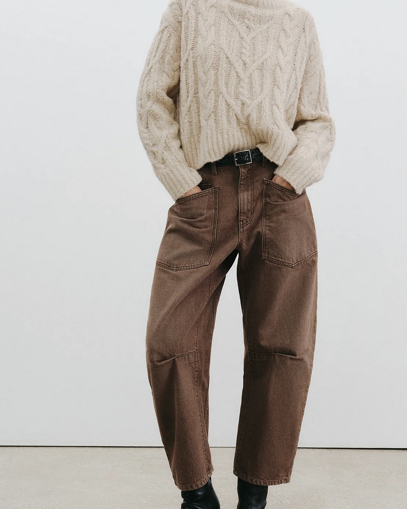 Shon Jean in Vintage Brown Wash-Denim-Nili Lotan-Vintage Brown Wash-23-Mercantile Portland