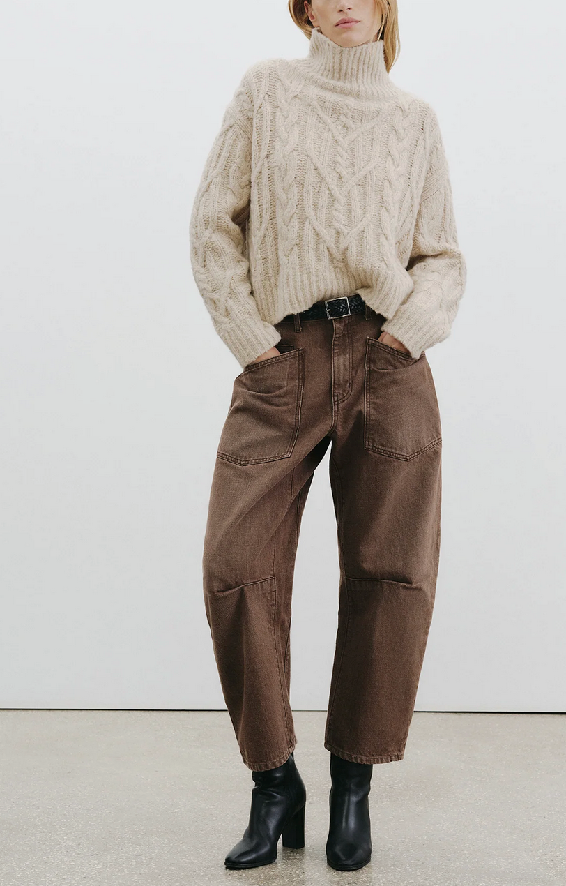 Shon Jean in Vintage Brown Wash-Denim-Nili Lotan-Vintage Brown Wash-23-Mercantile Portland