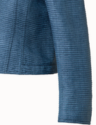 Short Jacket in Indian Silk Ottoman-Outerwear-Akris Punto-Medium Blue-0-Mercantile Portland