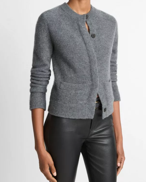 Shrunken Cardigan-Clothing-Vince-Heather Graphite-XXS-Mercantile Portland