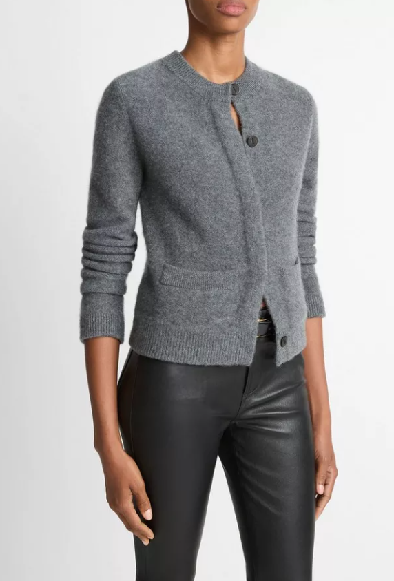 Shrunken Cardigan-Clothing-Vince-Heather Graphite-XXS-Mercantile Portland