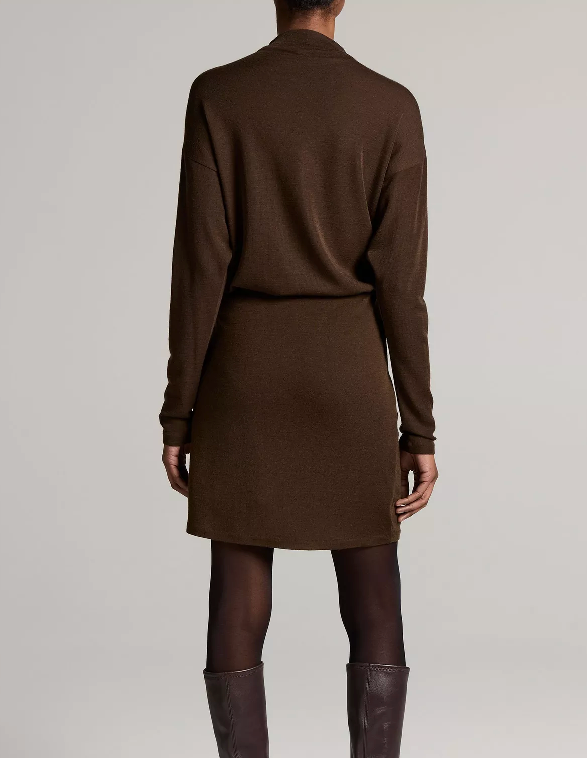 Side Drap Short Skirt in Pinewood-Skirts and Shorts-Vince-Pinewood-XS-Mercantile Portland