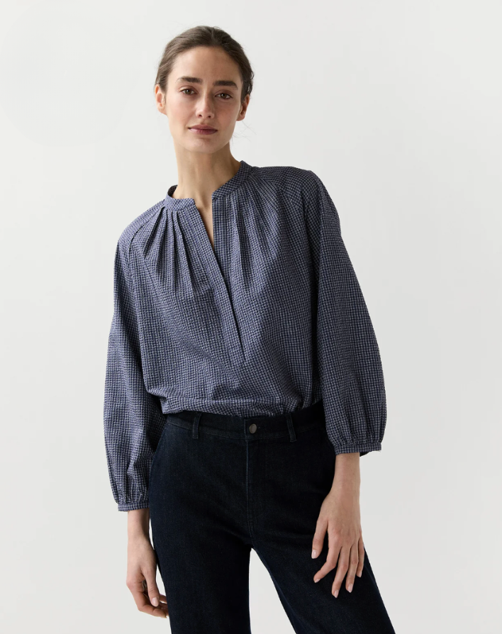 Sienna Top-Tops-Mashburn-NVY/IVY-L-Mercantile Portland