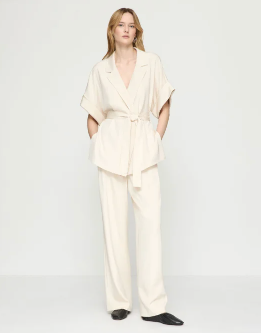 Silk Crepe de Chine Perry Pant-Pants-Lafayette 148-Raffia-XS-Mercantile Portland