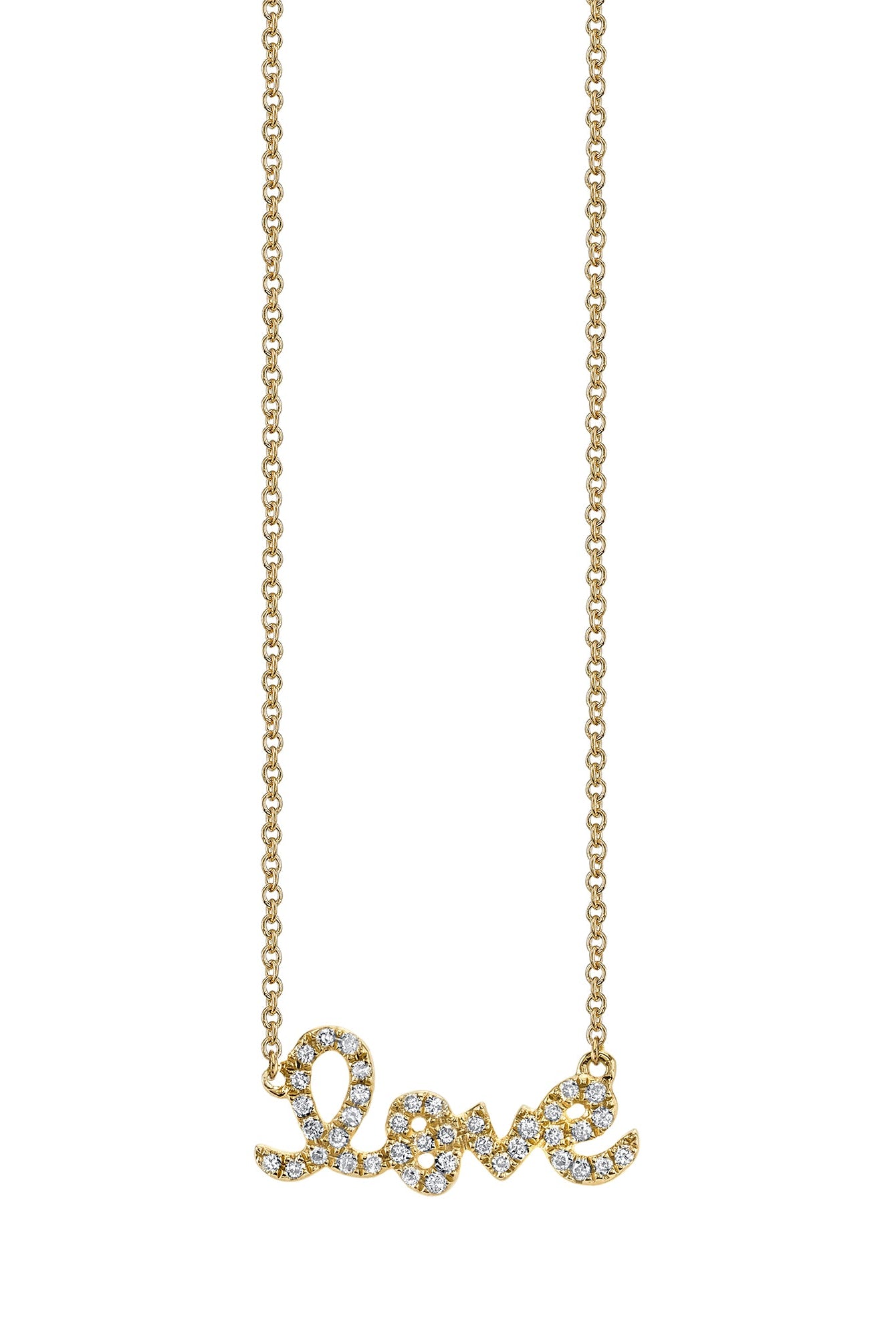 Small Diamond Love Necklace-Jewelry-Sydney Evan-OS-Mercantile Portland