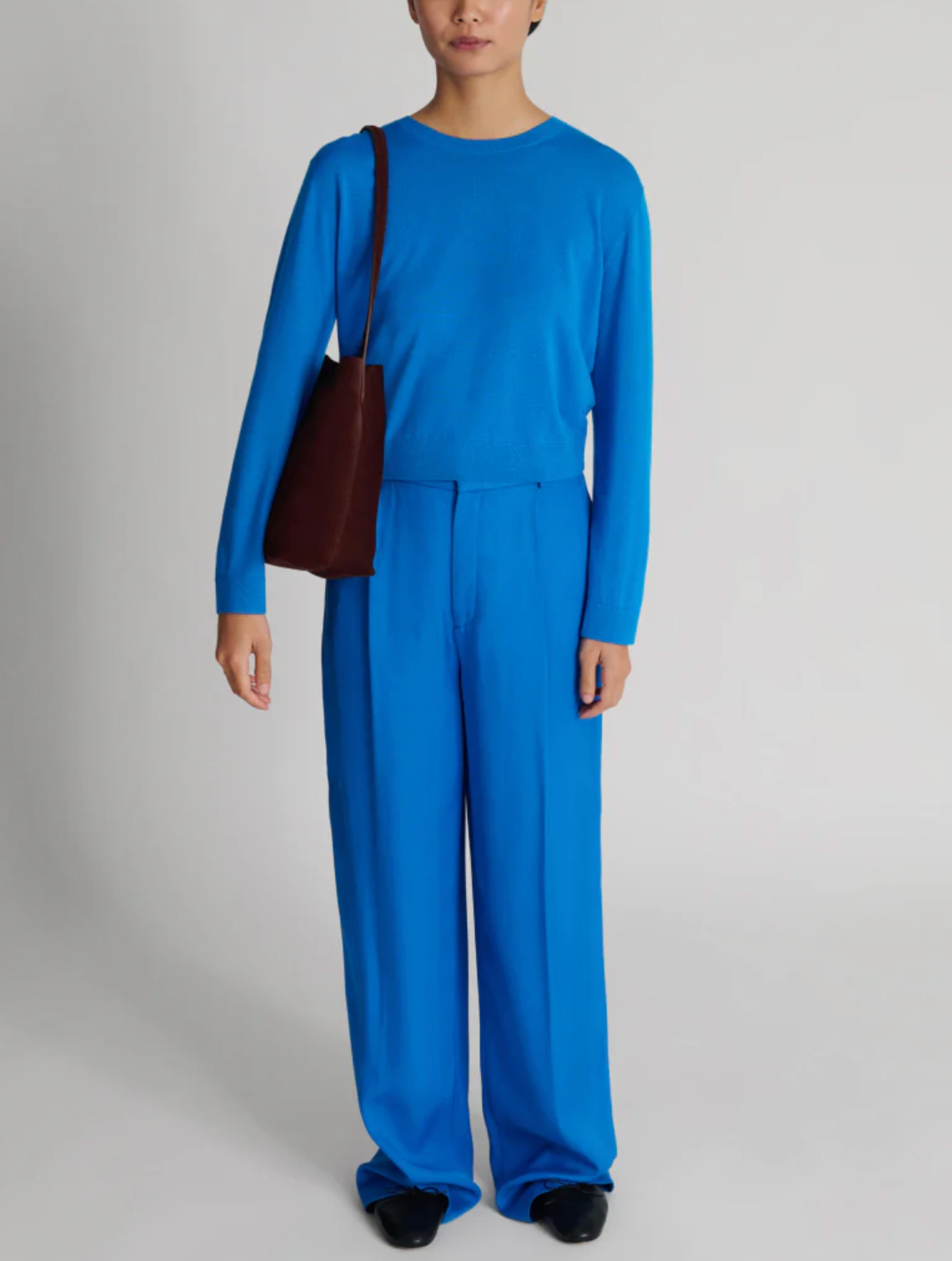 Small Everyday Cabas in Chocolate-Handbags-Mansur Gavriel-Chocolate Suede-OS-Mercantile Portland