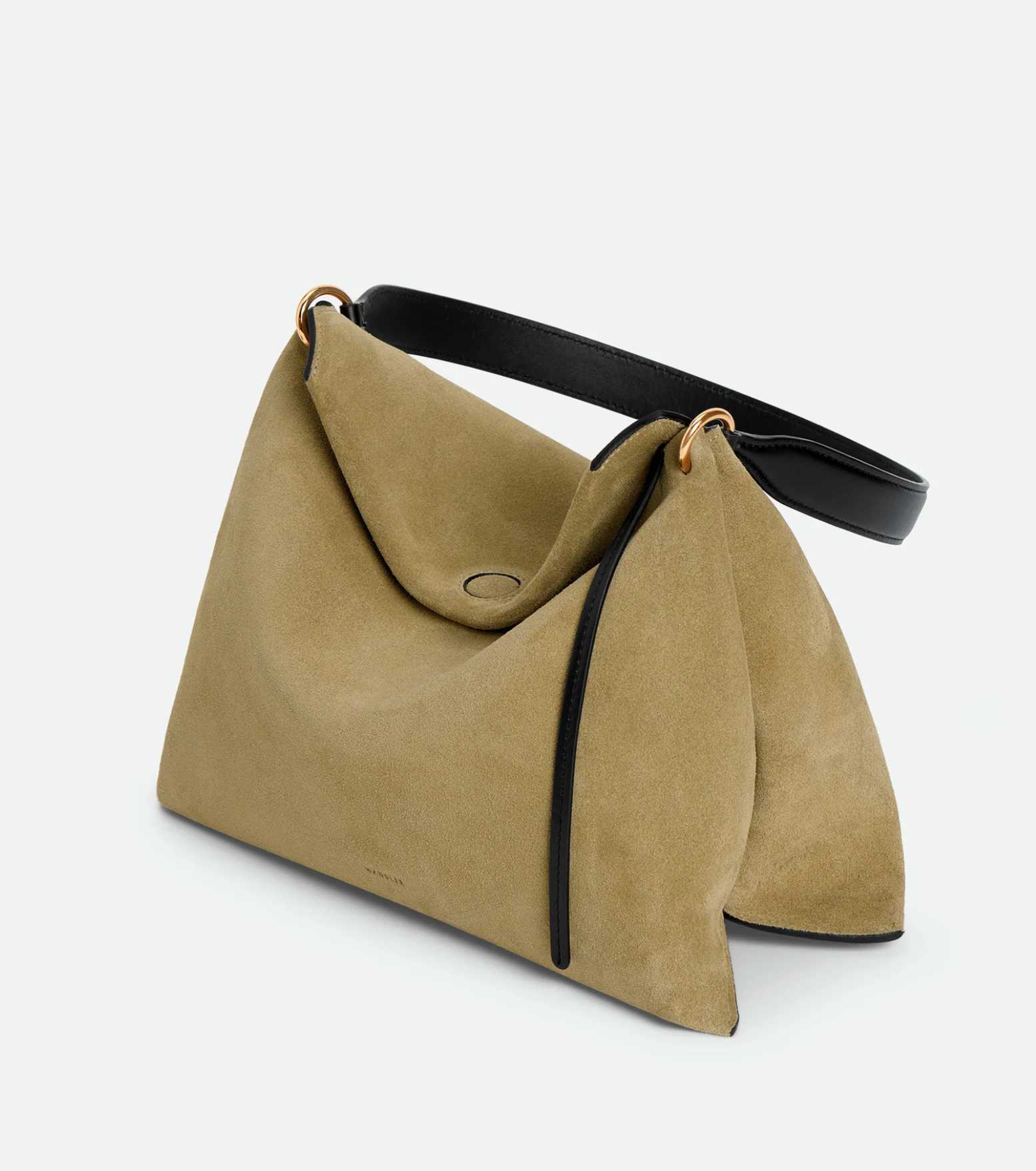 Small Penelope Tote in Khaki Suede-Handbags-Wandler-ACAISBLK-OS-Mercantile Portland