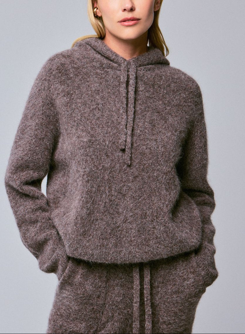 Soft Alpaca Hoodie-Sweaters-Majestic Filatures-BISON-1-Mercantile Portland