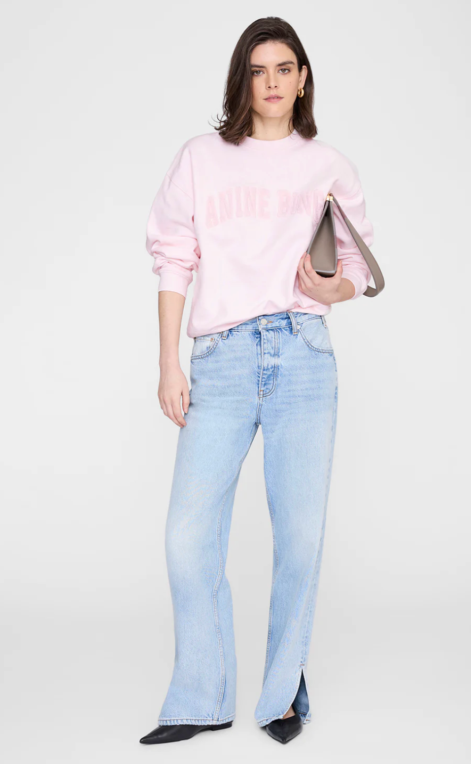 Spencer Sweatshirt-Clothing-Anine Bing-Powder Pink-XS-Mercantile Portland