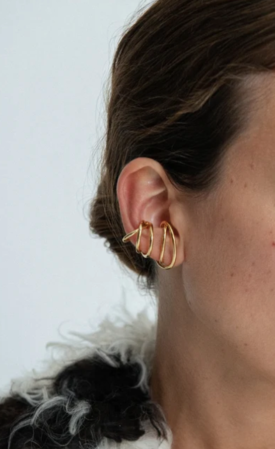 Spirals Ear Cuff-Jewelry-Otiumberg-Yellow Gold-OS-Mercantile Portland