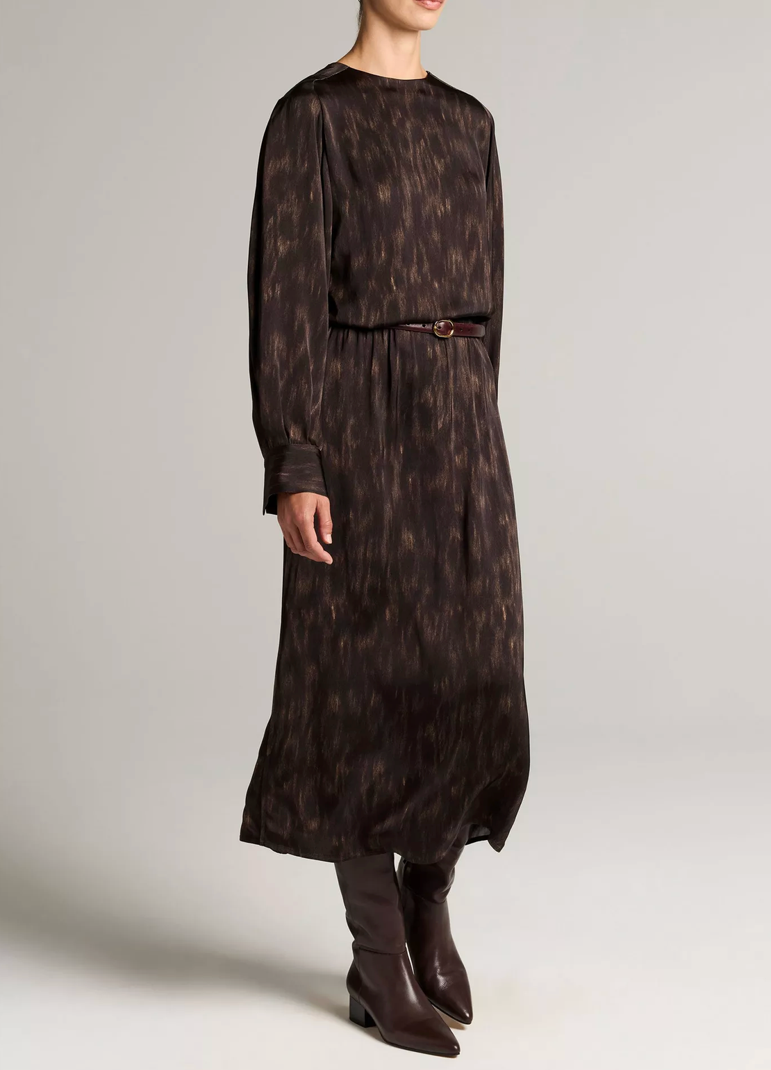 Spotted Matte Satin Slip Skirt-Skirts and Shorts-Vince-Cinderwood Combo-XS-Mercantile Portland
