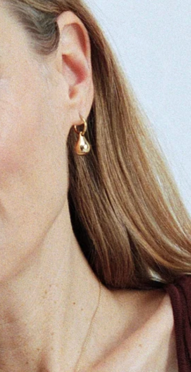 Stilla Earrings in Gold Vermeil-Jewelry-Otiumberg-Yellow Gold-OS-Mercantile Portland
