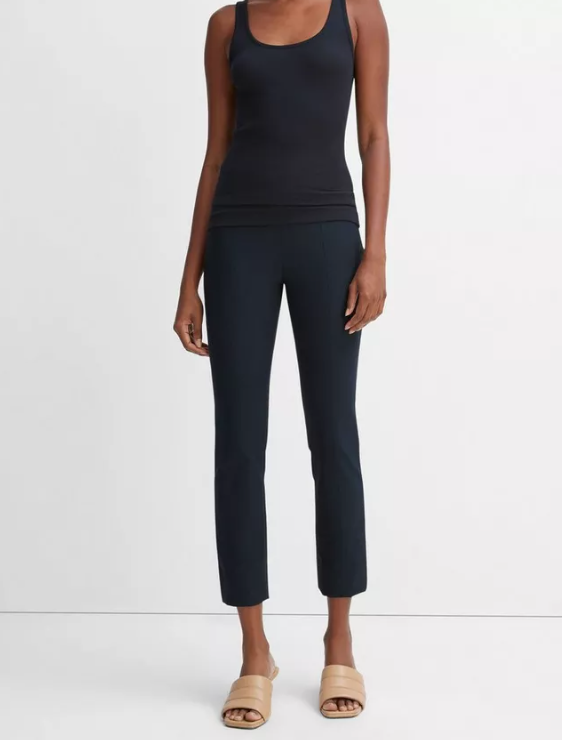 Stitch Front Seam Ponte Legging-Pants-Vince-Black-XXS-Mercantile Portland
