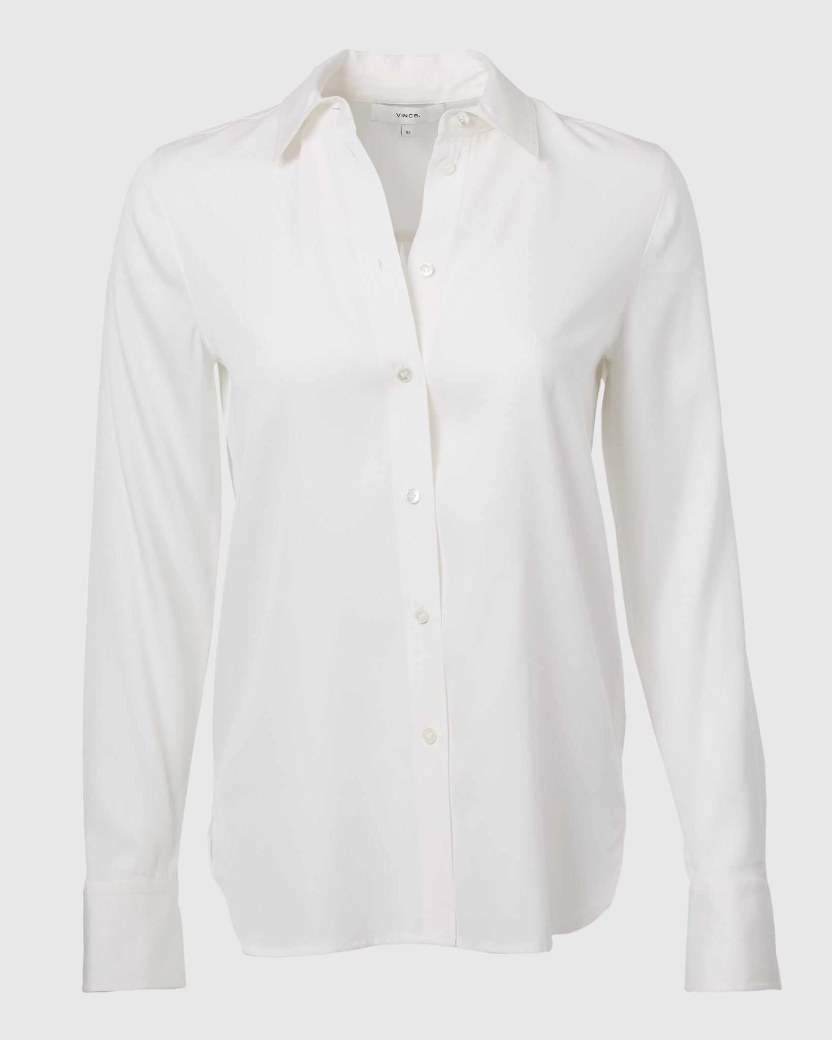 Stretch-Silk Shirt-Shirts-Vince-Optic White-XS-Mercantile Portland