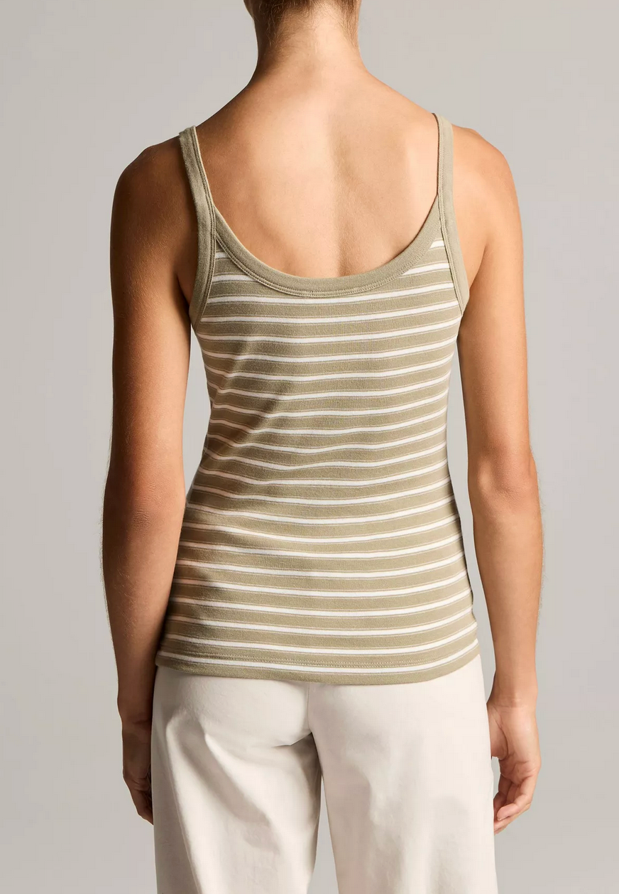Striped Camisole in Salted Moss Combo-Tops-Vince-Salted Moss Combo-XS-Mercantile Portland
