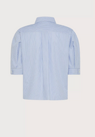 Striped Short Sleeve Cropped Shirt-Tops-Seventy-Celeste-38-Mercantile Portland