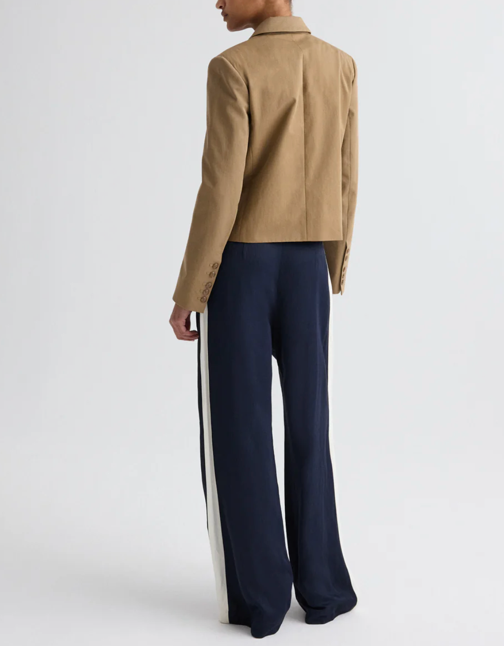 Sulli Pant with Tux Stripe-Pants-TWP-Midnight/Bone-2-Mercantile Portland