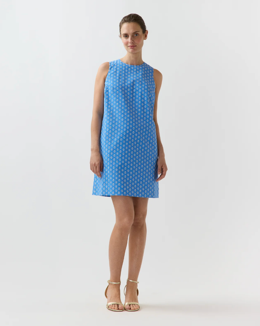Susy Shift Dress-Dresses-Mashburn-Blue-L-Mercantile Portland
