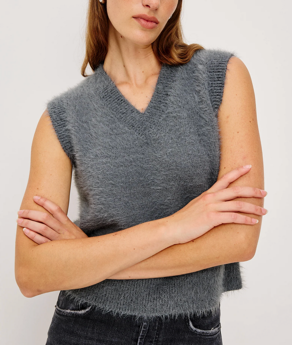 Talli Vest in Heather Charcoal-Sweaters-Rails-Medium Heather Charcoal-XS-Mercantile Portland