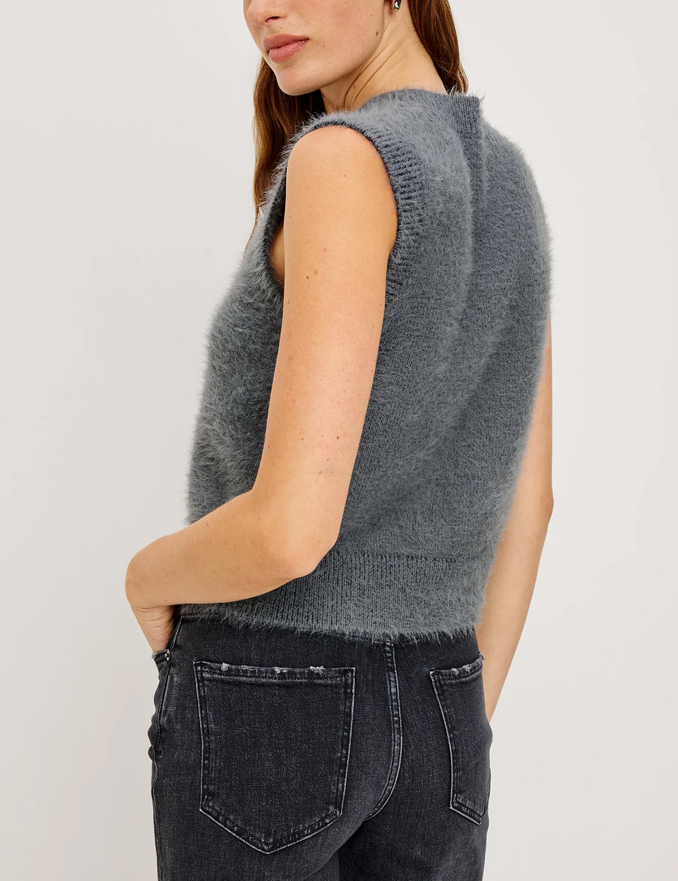 Talli Vest in Heather Charcoal-Sweaters-Rails-Medium Heather Charcoal-XS-Mercantile Portland
