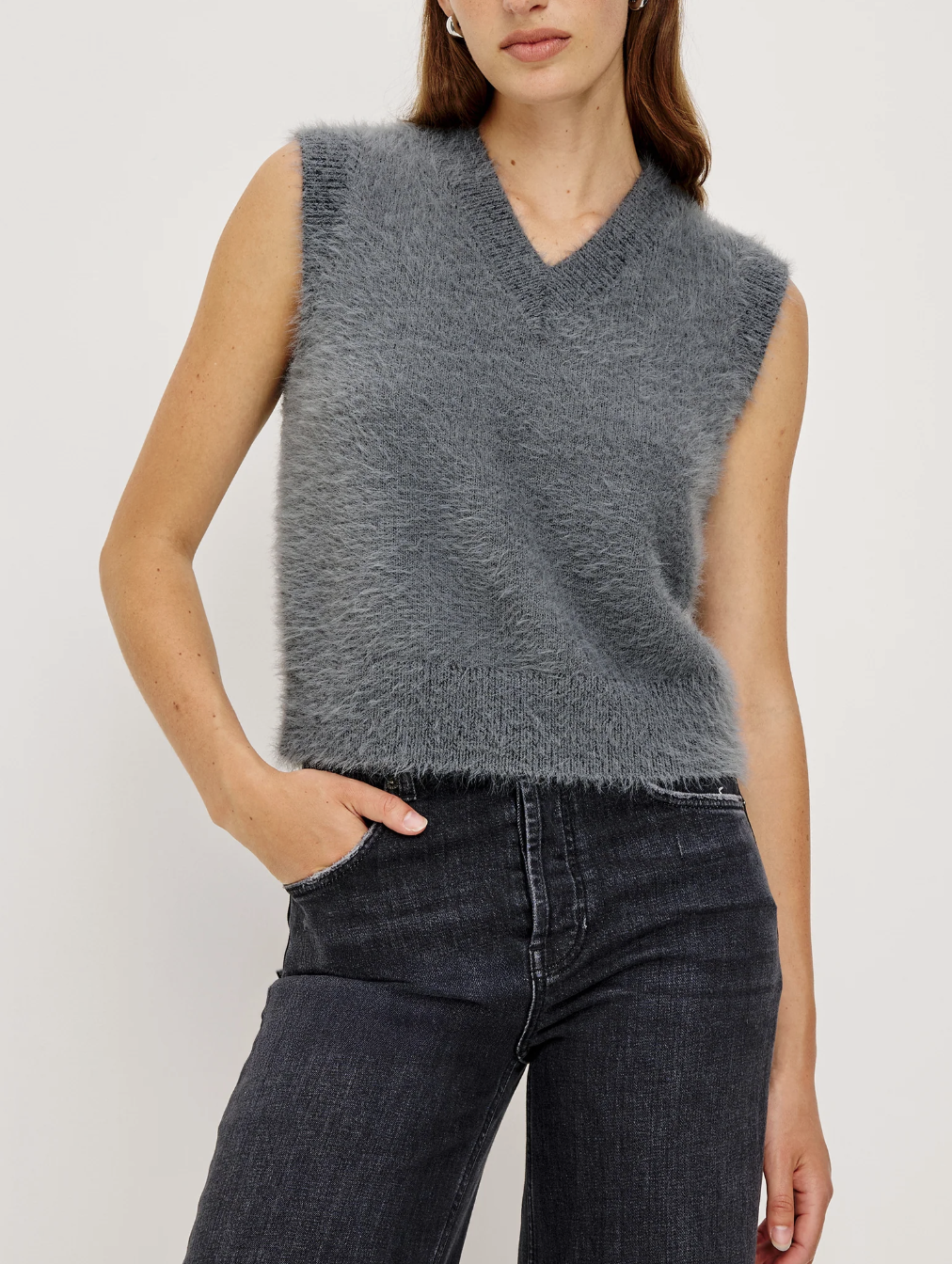Talli Vest in Heather Charcoal-Sweaters-Rails-Medium Heather Charcoal-XS-Mercantile Portland