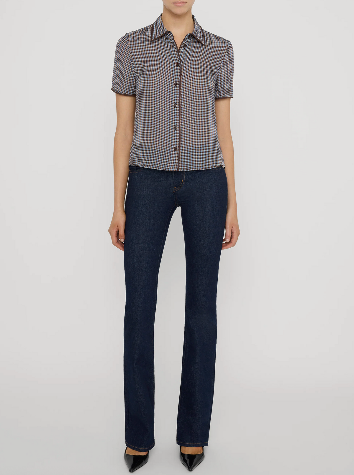 The Essential Top in Chestnut Plaid-Shirts-Frame-Chestnut Plaid-XS-Mercantile Portland