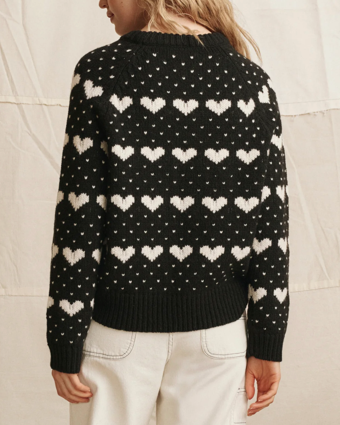 The Heart Crew-Sweaters-The GREAT.-Black / Pearl-0-Mercantile Portland