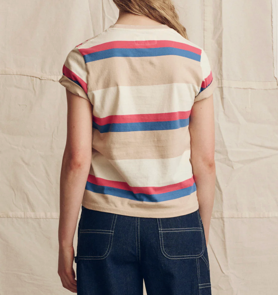 The Little Tee in Study Hall Stripe-T-Shirts-The GREAT.-Study Hall Stripe-0-Mercantile Portland