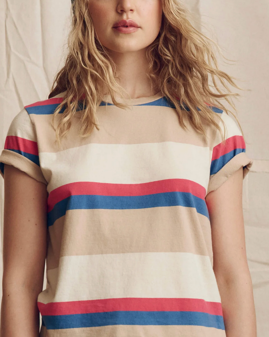 The Little Tee in Study Hall Stripe-T-Shirts-The GREAT.-Study Hall Stripe-0-Mercantile Portland