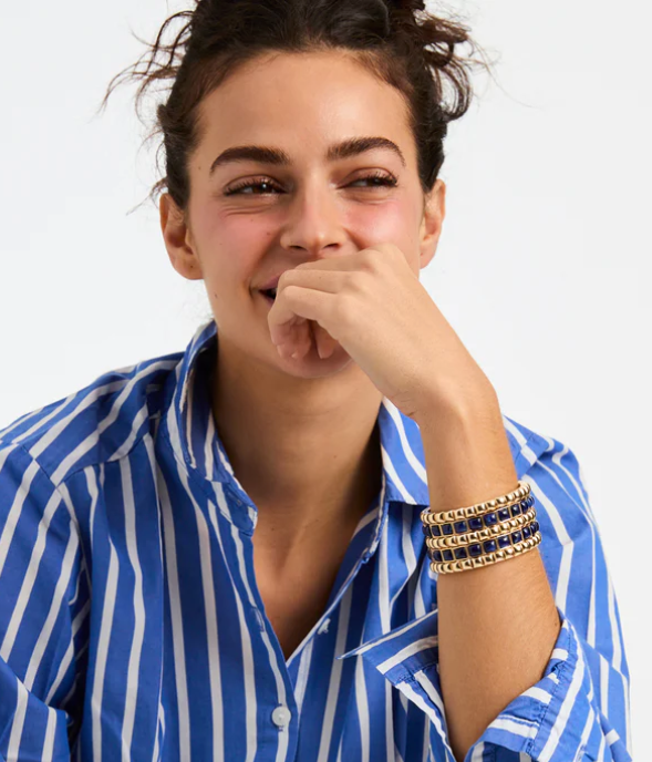 The Puffy Stud Stack Bracelet-Jewelry-Roxanne Assoulin-Gold and Blue-OS-Mercantile Portland