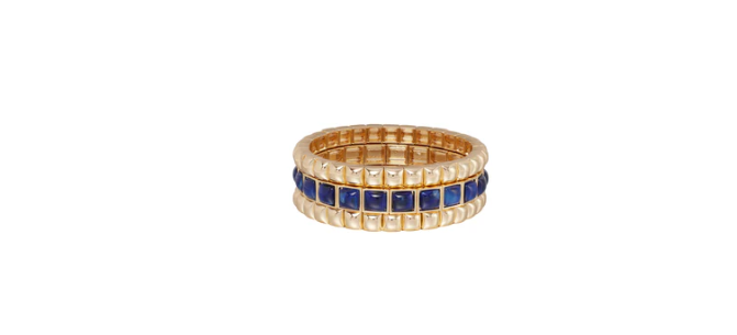 The Puffy Stud Stack Bracelet-Jewelry-Roxanne Assoulin-Gold and Blue-OS-Mercantile Portland