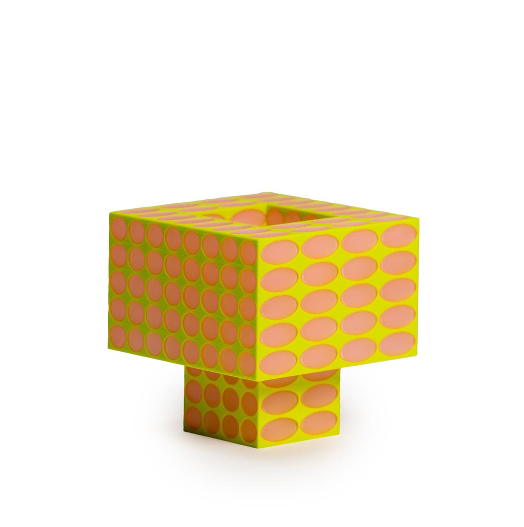 The Tesser 5:3 Dots Lamp in Guava-Lifestyle-RIDEZIGN-Guava-OS-Mercantile Portland