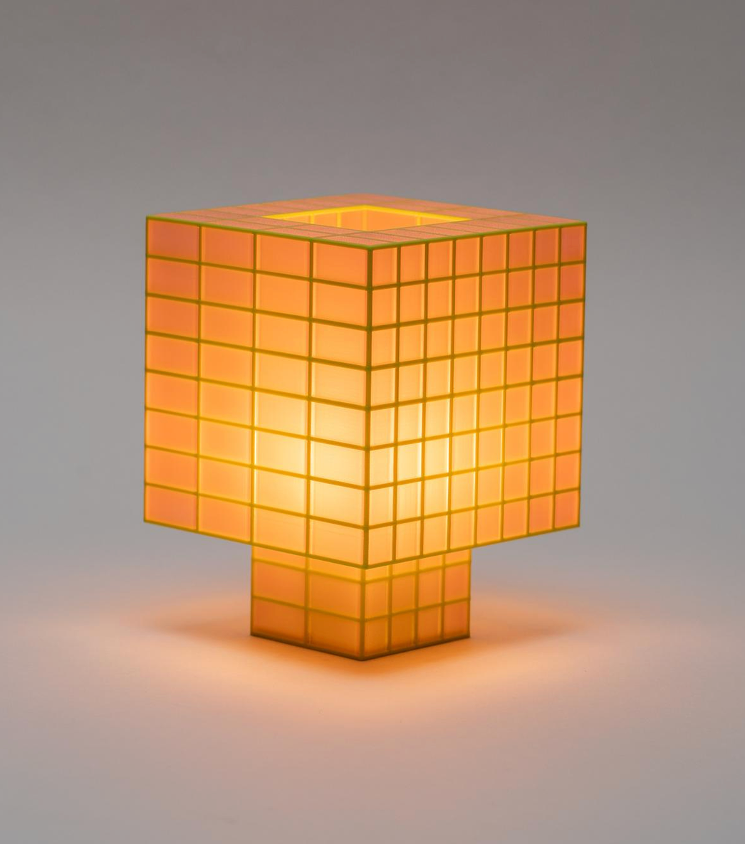 The Tesser 8:3 Lamp in Guava-Lifestyle-RIDEZIGN-Guava-OS-Mercantile Portland