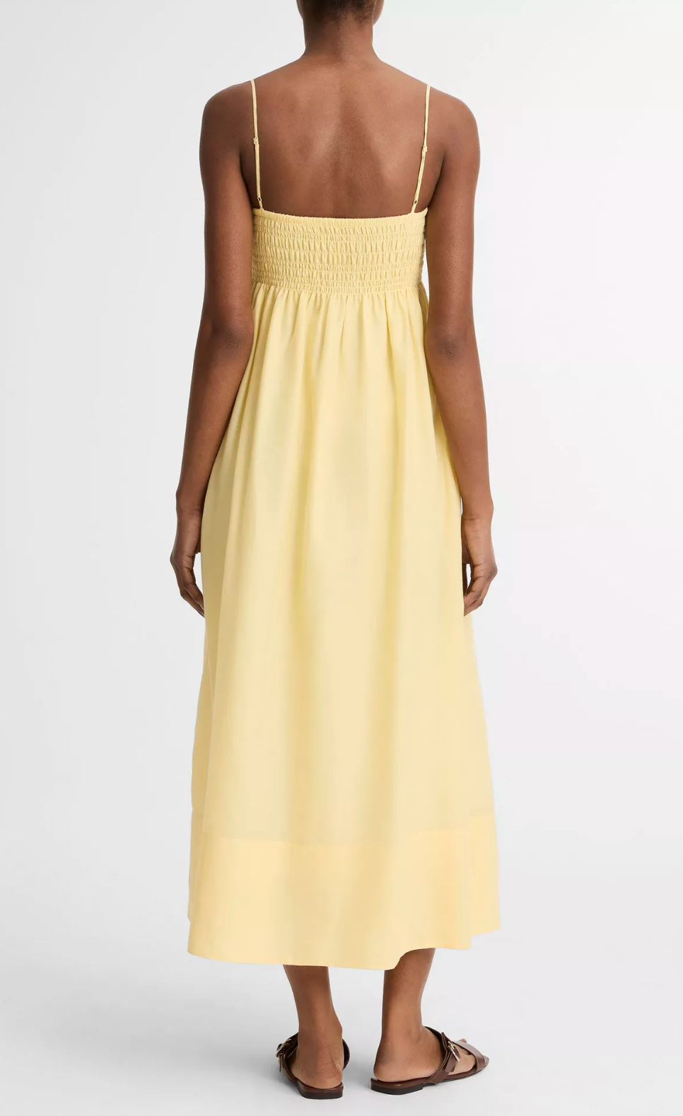 Tie Smocked Dress in Dandelion-Dresses-Vince-Dandelion-S-Mercantile Portland