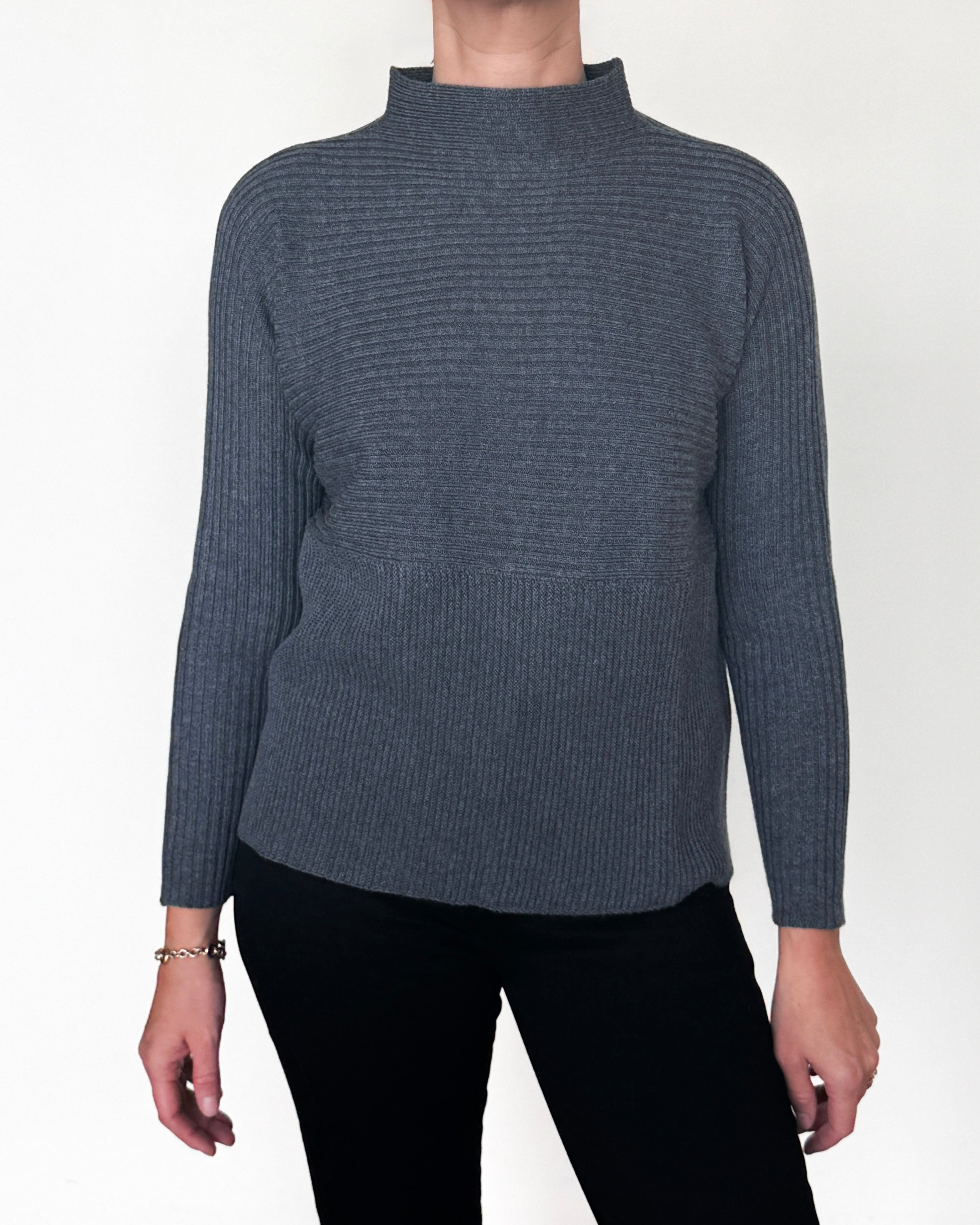 Time Funnel Knit Sweater-Sweaters-Amina Rubinacci-Black-38-Mercantile Portland