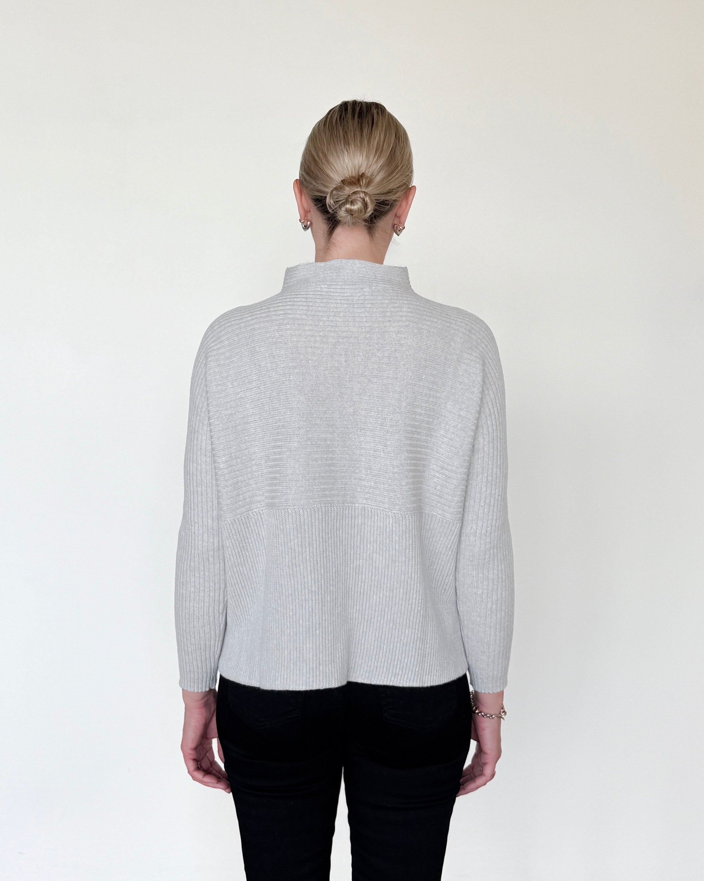 Time Funnel Knit Sweater-Sweaters-Amina Rubinacci-Black-38-Mercantile Portland