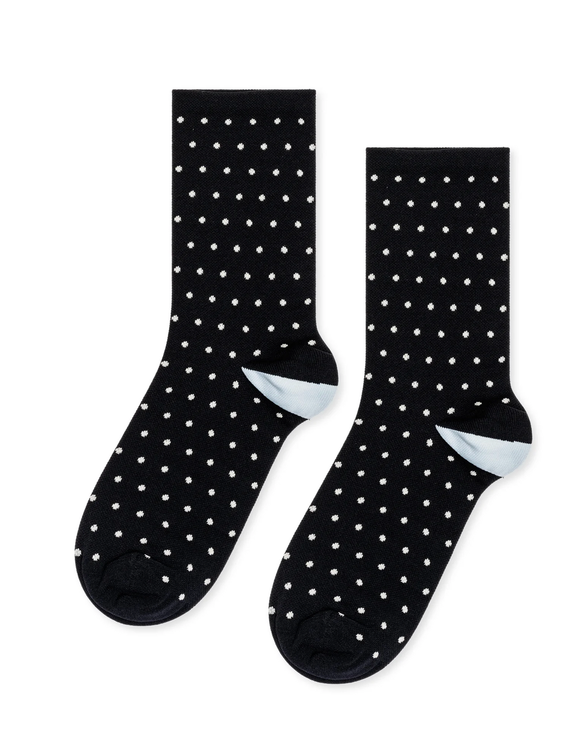 Tiny Dot Sporty Crew-Socks-HANSEL FR BASEL-Black-OS-Mercantile Portland
