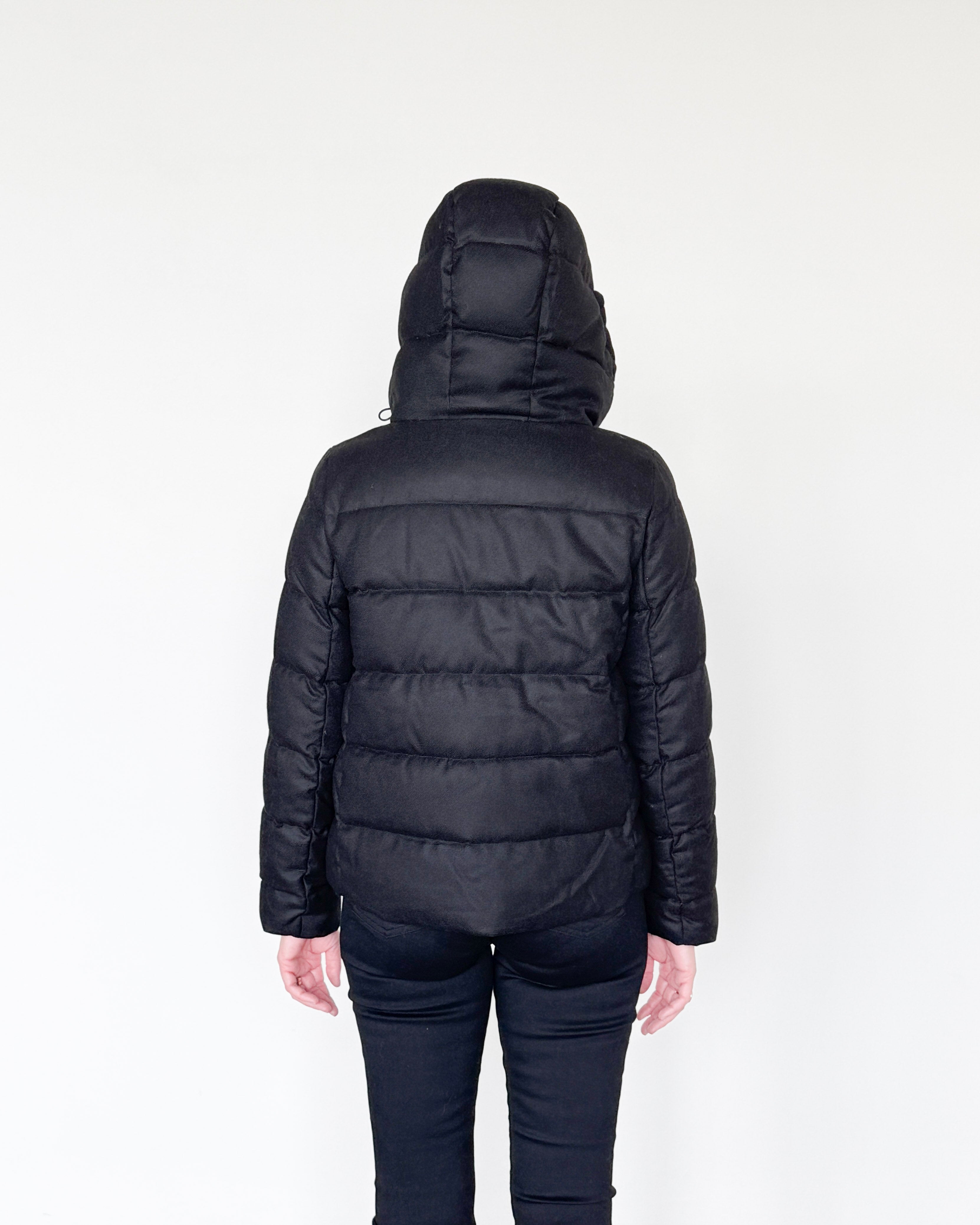 Tosca Hooded Cashmere Down Jacket-Outerwear-Amina Rubinacci-Brown-38-Mercantile Portland