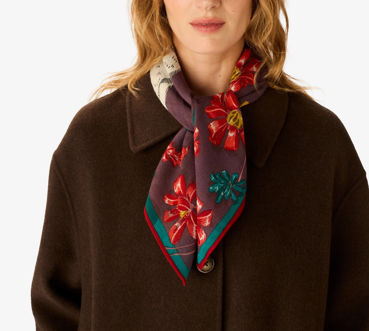 Toutou Square Scarf-Scarves and Wraps-Inoui Editions-Purple-OS-Mercantile Portland