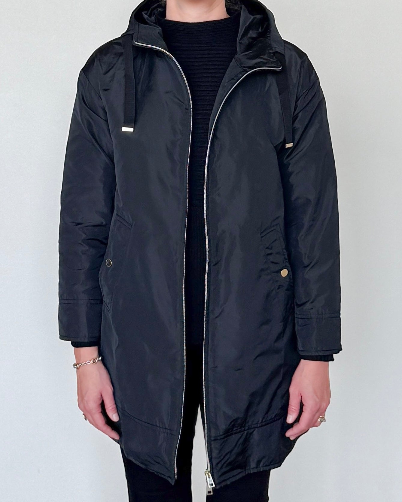 Trapezio Technical Raincoat with Hood-Outerwear-Amina Rubinacci-Soft Caramel-38-Mercantile Portland