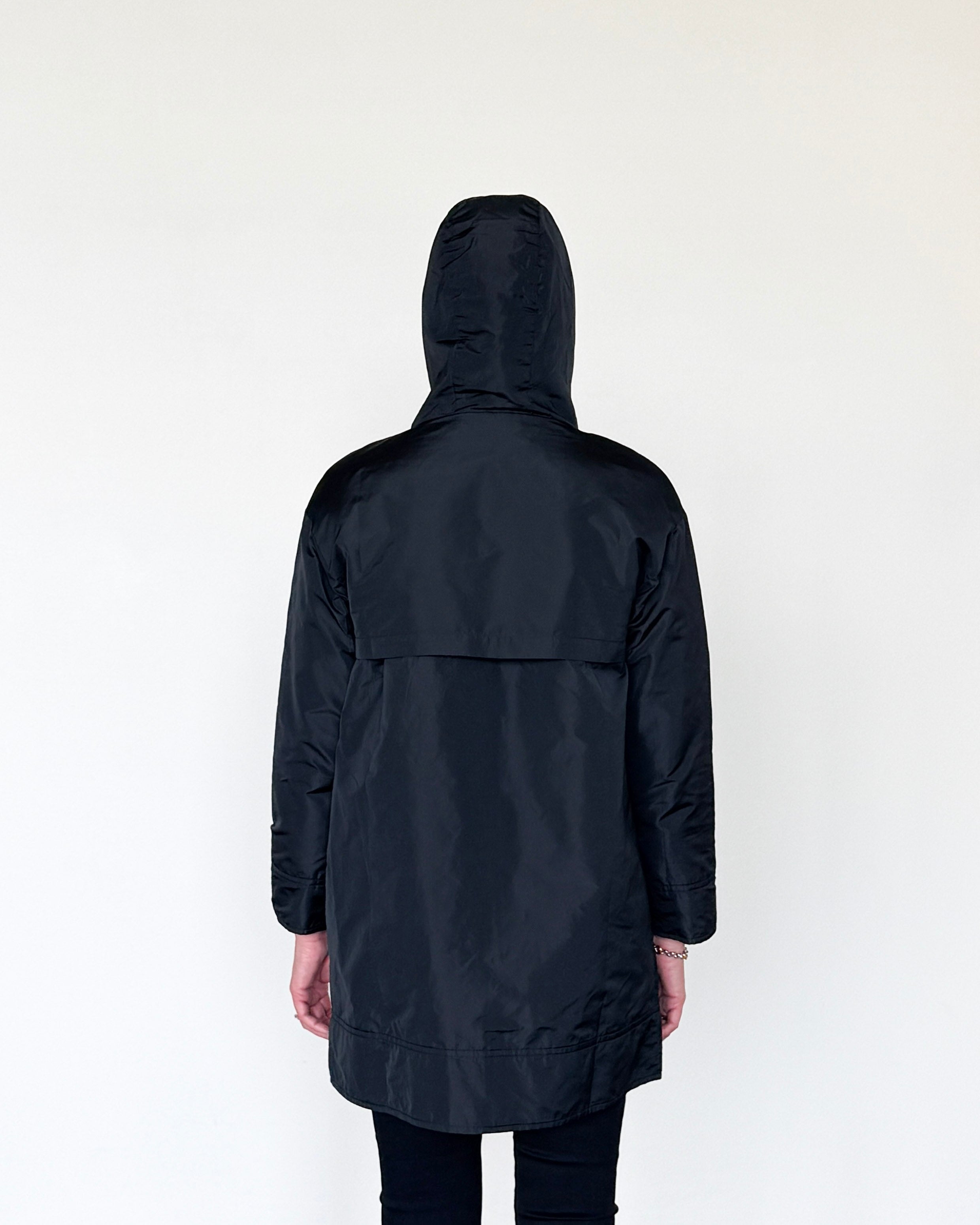 Trapezio Technical Raincoat with Hood-Outerwear-Amina Rubinacci-Soft Caramel-38-Mercantile Portland