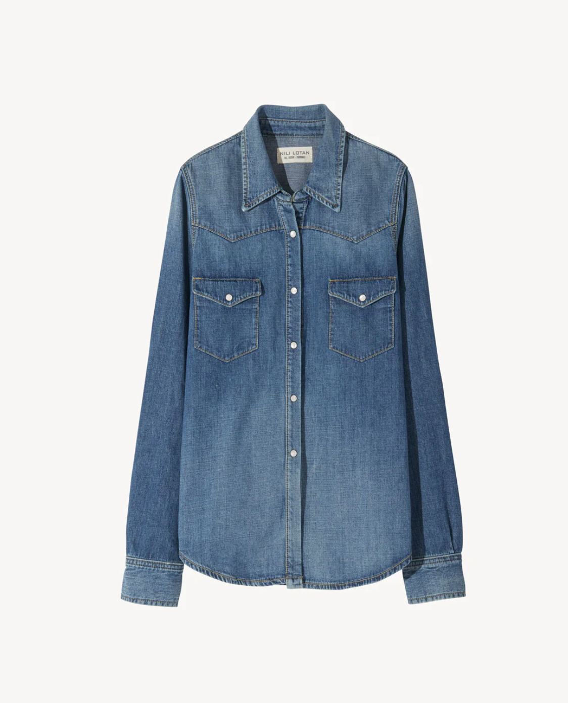 Travis Shirt-Denim-Nili Lotan-Classic Wash-XS-Mercantile Portland