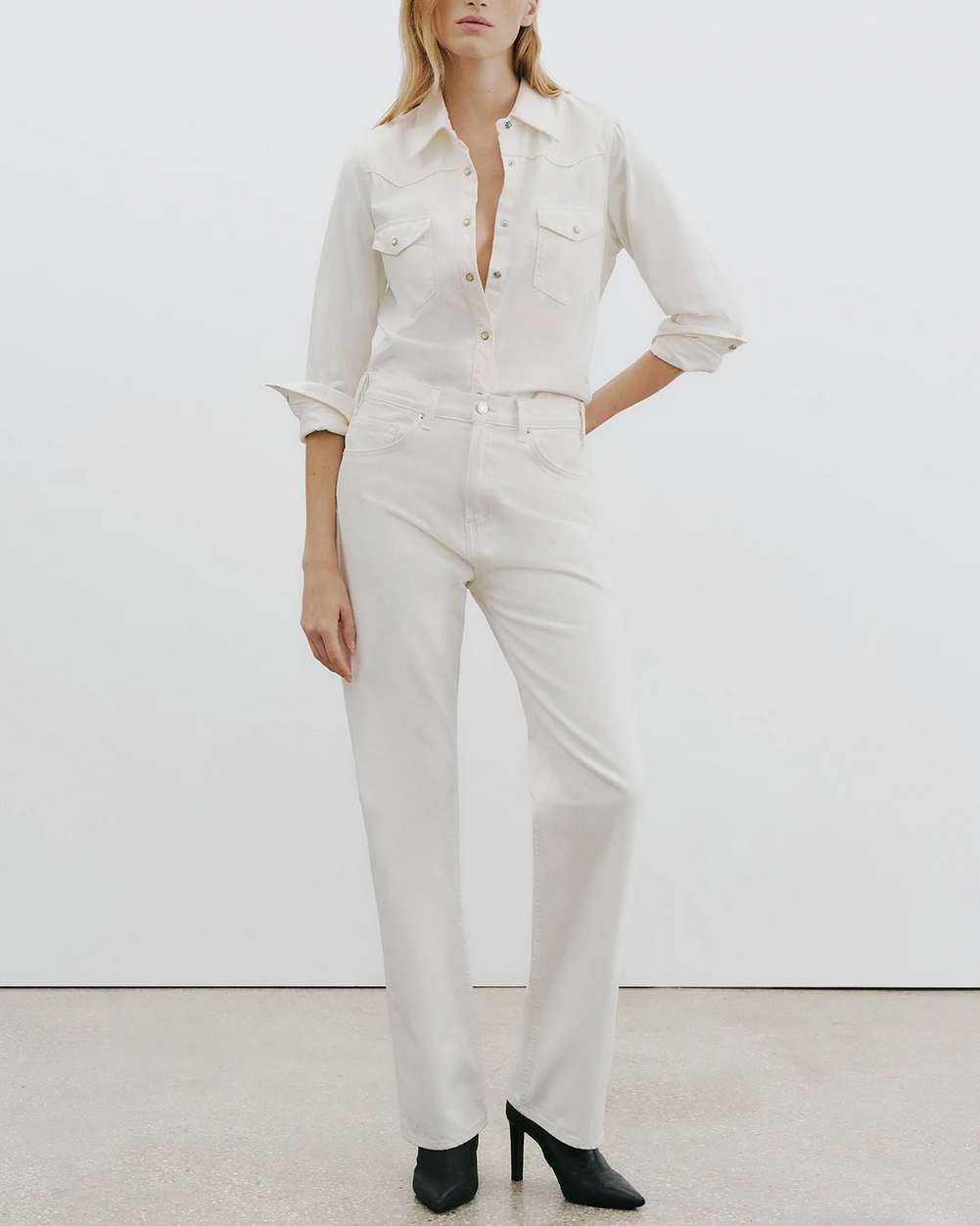 Travis Shirt in Cream-Shirts-Nili Lotan-Cream-XS-Mercantile Portland