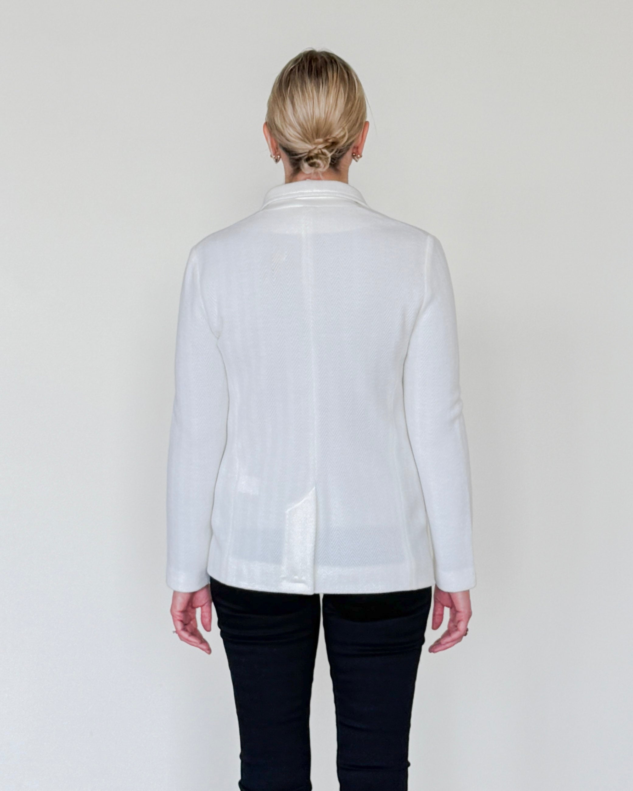 Treccia Textured Wool Blazer in Bianco-Outerwear-Amina Rubinacci-Bianco-38-Mercantile Portland