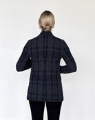 Trend Long Jacket in Navy Smog-Outerwear-Amina Rubinacci-Smog-38-Mercantile Portland