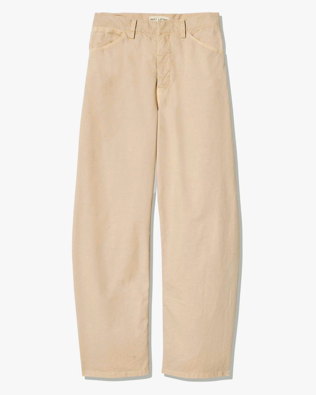 Tribeca Cotton Pant in Sandstone-Pants-Nili Lotan-Sandstone-2-Mercantile Portland