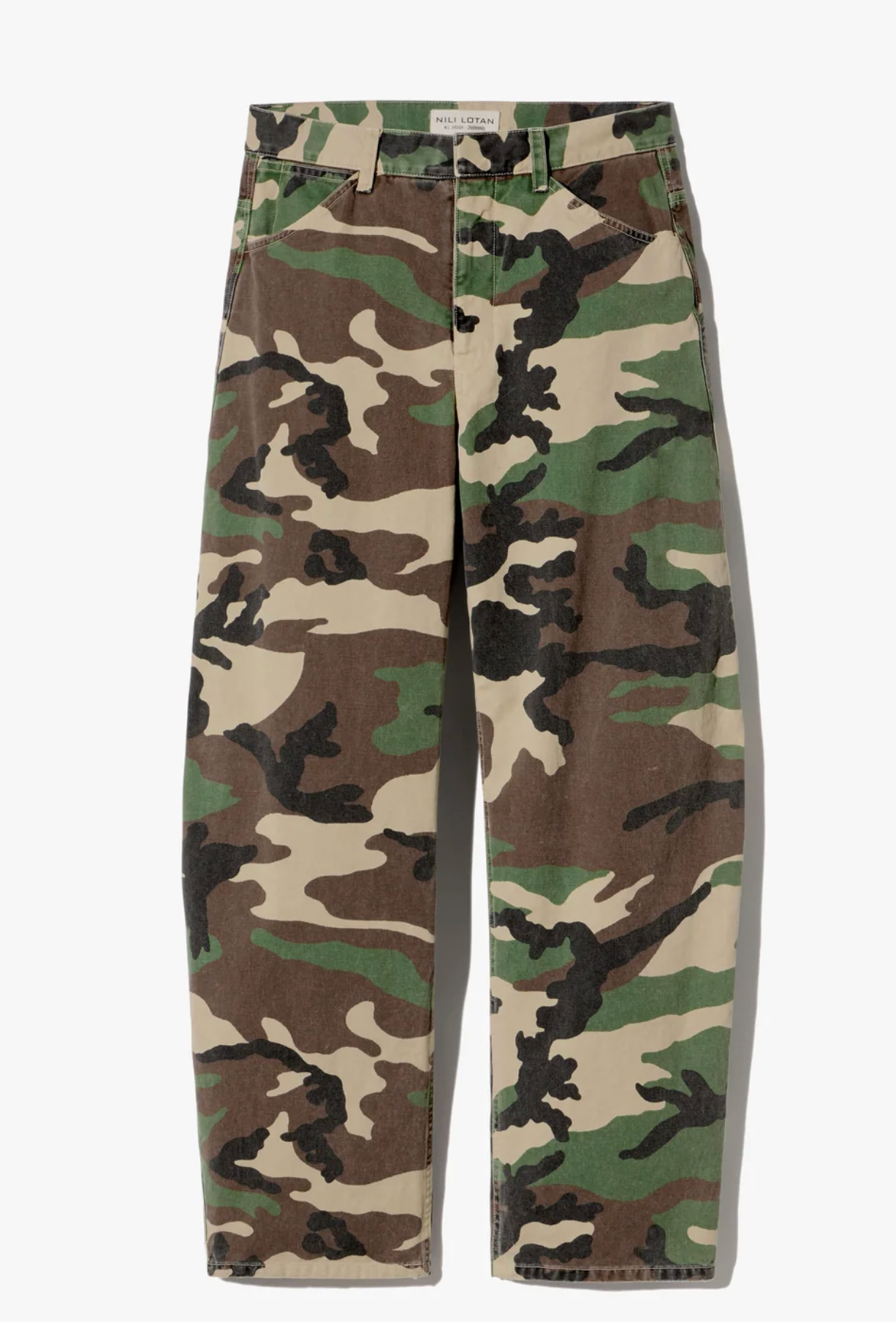 Tribeca Pant in Khaki Camo-Pants-Nili Lotan-Khaki Camo-00-Mercantile Portland