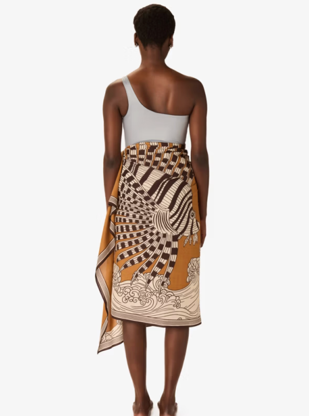 Vague Scarf in Golden Brown-Scarves and Wraps-Inoui Editions-Golden Brown-OS-Mercantile Portland