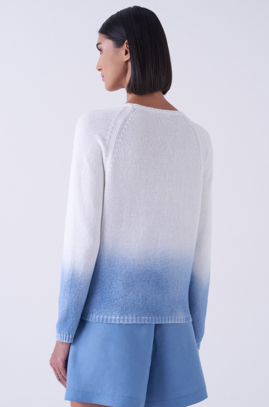 Vibrazione V-Neck Sweater-Sweaters-Amina Rubinacci-DENIM-46-Mercantile Portland