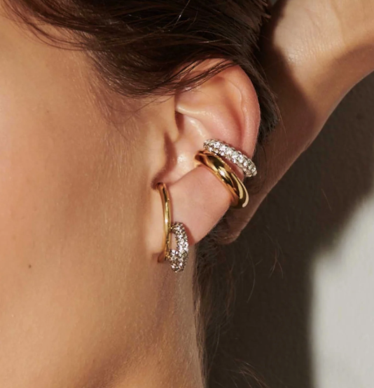 Vida Pavé Ear-Cuff-Jewelry-Demarson-Two Tone-OS-Mercantile Portland